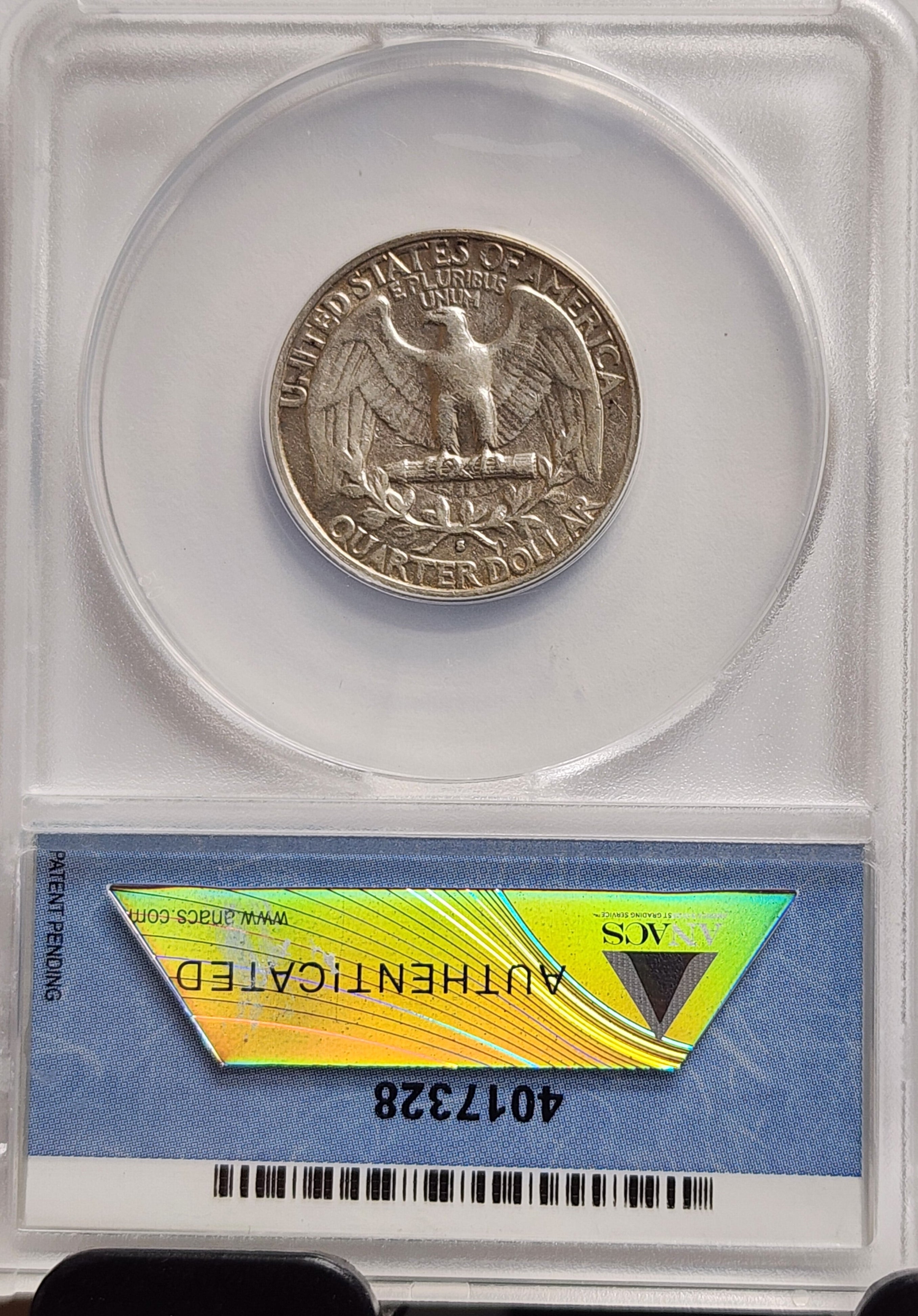 1932-S Washington Silver Quarter, ANACS XF-40, Store Sale #GQR046.