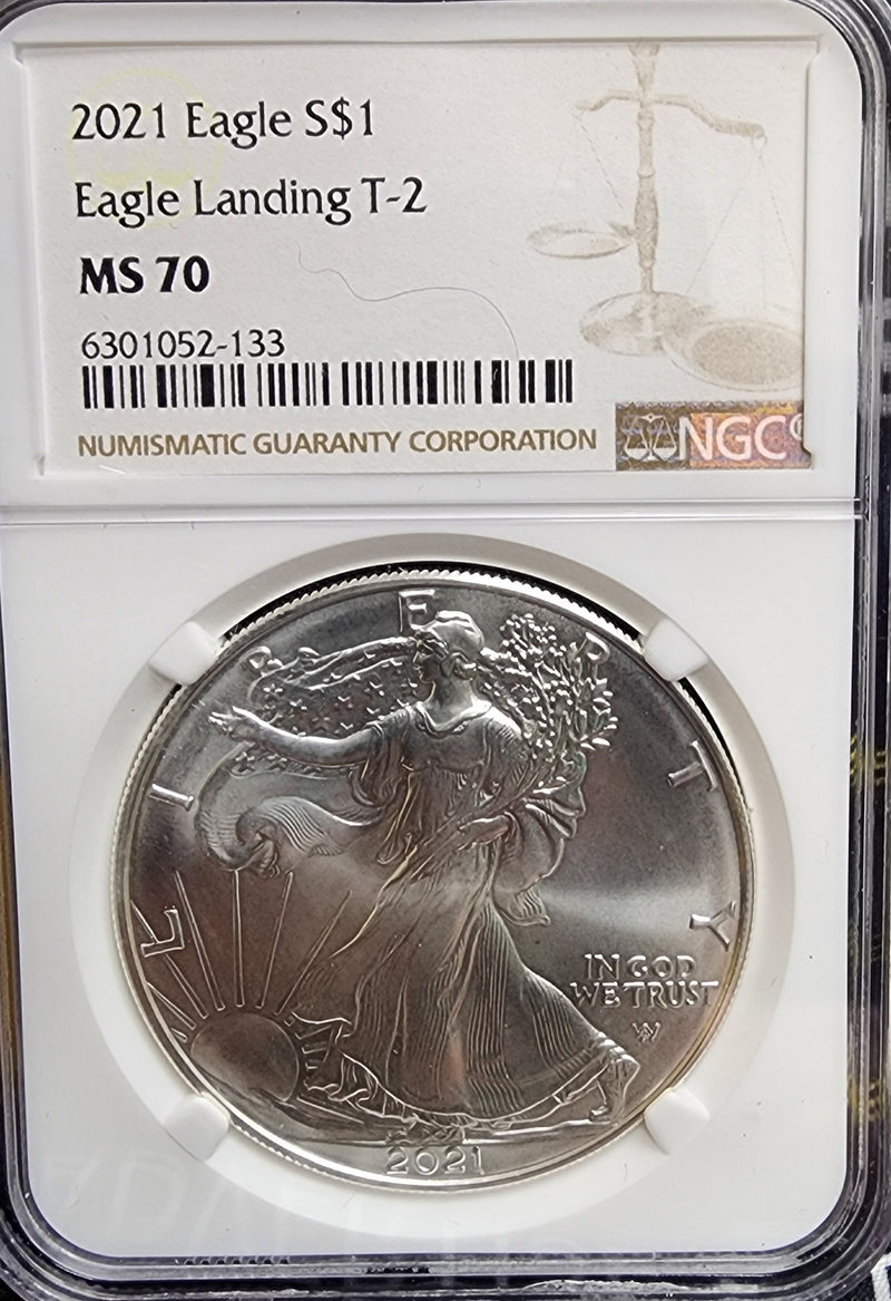 2021 Type 2 American Silver Eagle, NGC MS 70, Store