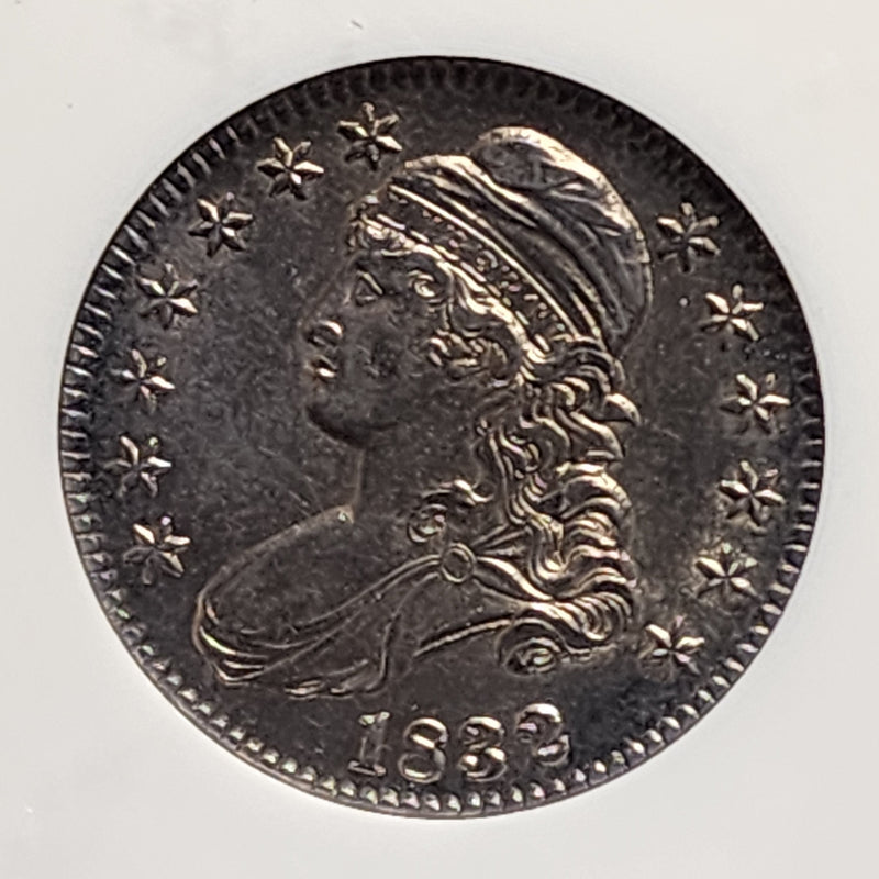 1832 Cap Bust Half Dollar, Small Letter, O-106, NGC AU-58, Store Sale