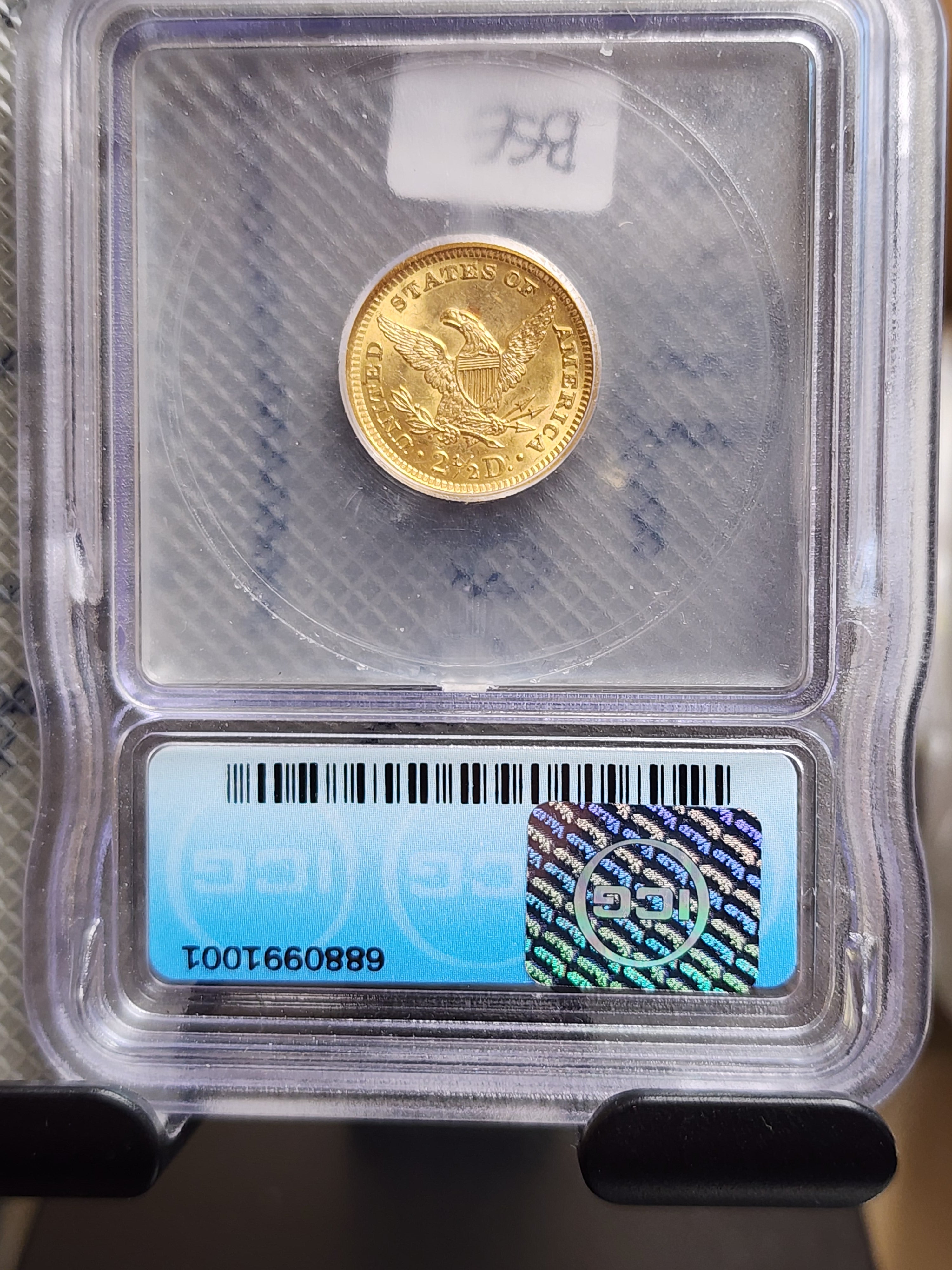 1905 $2.50 Quarter Gold Eagle, ICG MS65, Gold Coin, Store Sale#G0103.