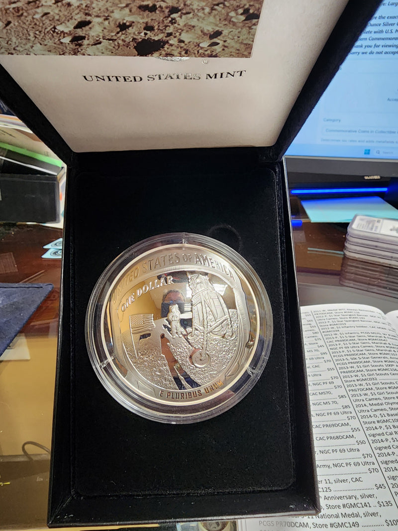 2019 Apollo-11 Commemorative, 5 OZT Coin, U.S. Mint Package, Store