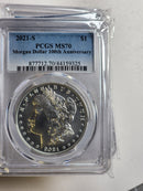 2021 Morgan and Peace 6 Coin Commemorative Set, PCGS MS 70, Store