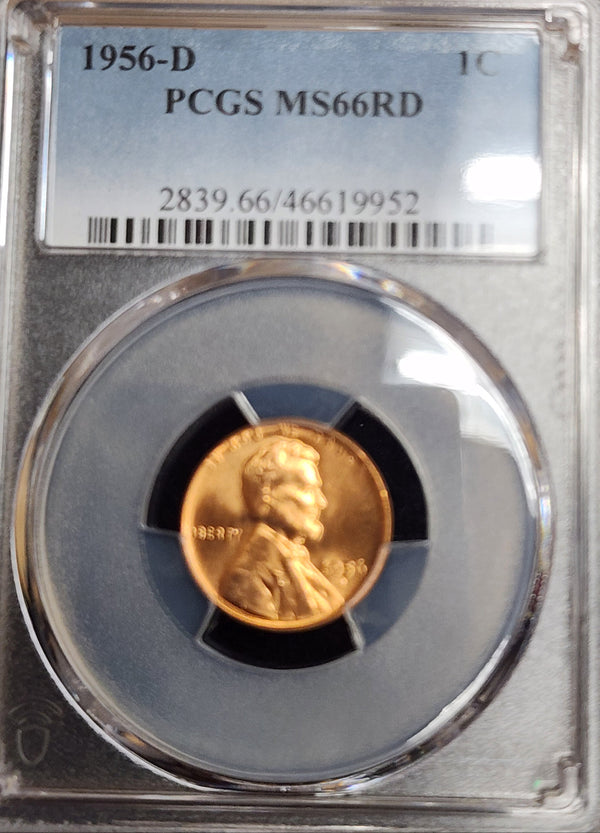 1956-D Lincoln Cent, PCGS MS66RD, Store #GCT030