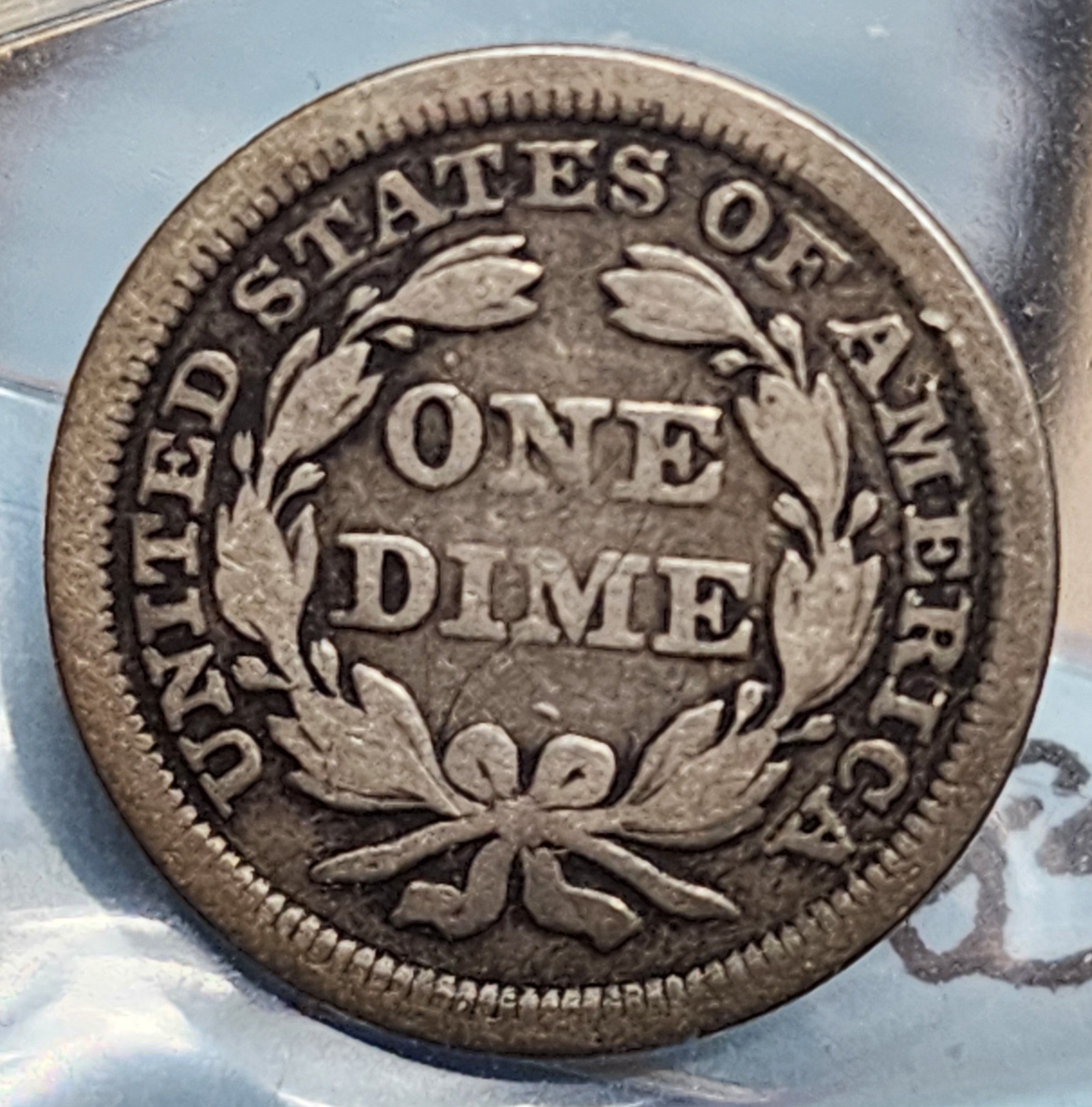 1854 Seated Liberty Dime, Collectible Circulated Coin, Store Sale #DE701