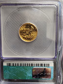 Various Date's, $5 Gold American Eagles, 1/10th OZT, ICG MS-70, Store Sale