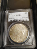1900 Morgan Silver Dollar., Collectible Coin., PCGS MS64., GDR005
