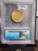 1846 $5 Half Gold Eagle, Large Date, ICG AU-58, Gold Coin, Store Sale