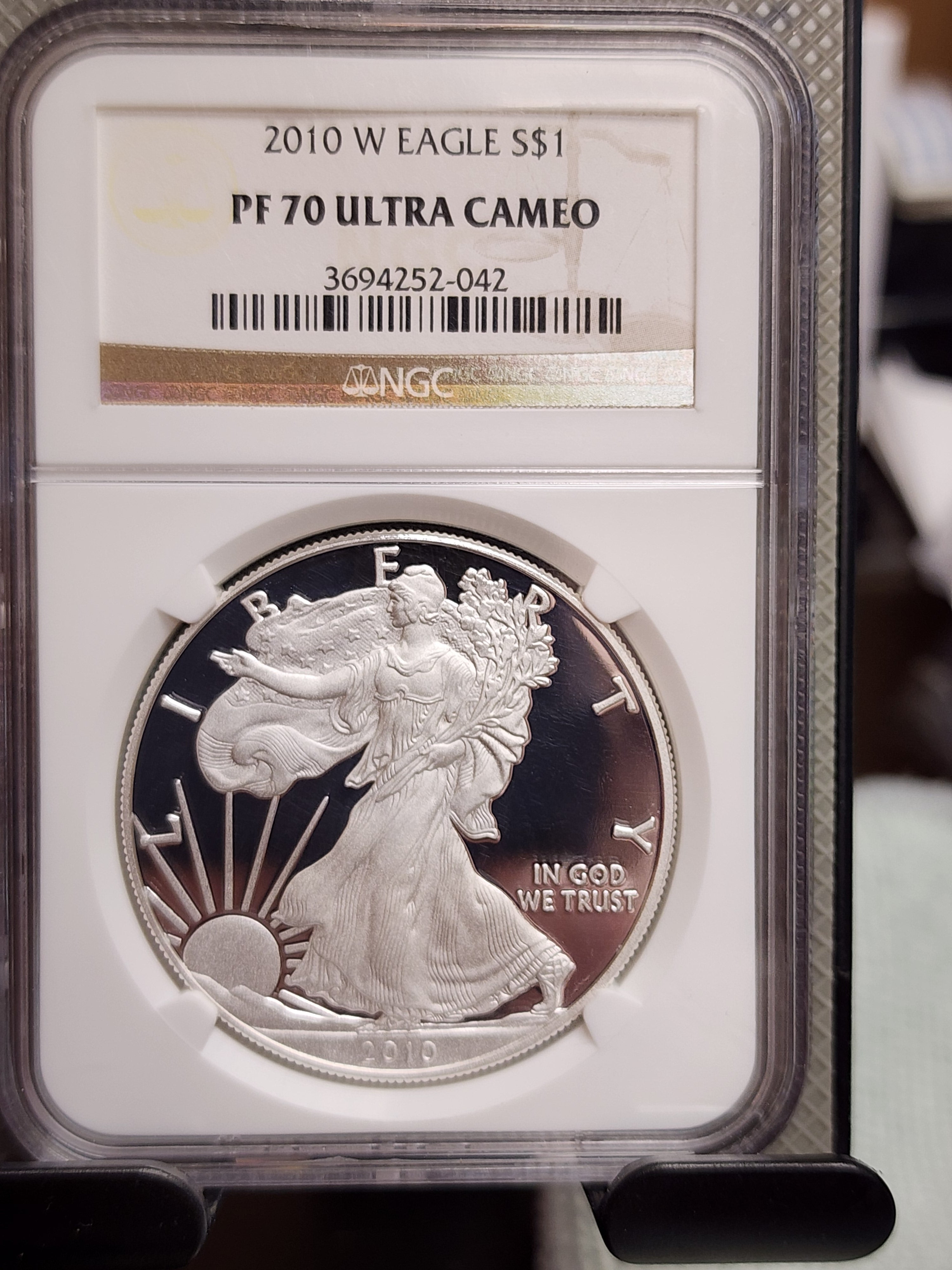 2010-W Silver Eagle $1. NGC Graded PF-70 Ultra Cameo.  Store #AE0119