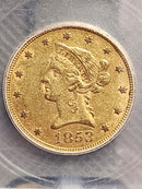 1853 $10 Gold Eagle, ICG AU-58, Pre-1933 Gold Coin, Store Sale