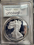 2018-W Silver Eagle, West Point Hoard Signed Label, PCGS PF-70, Store Sale