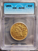 1853 $10 Gold Eagle, ICG AU-58, Pre-1933 Gold Coin, Store Sale