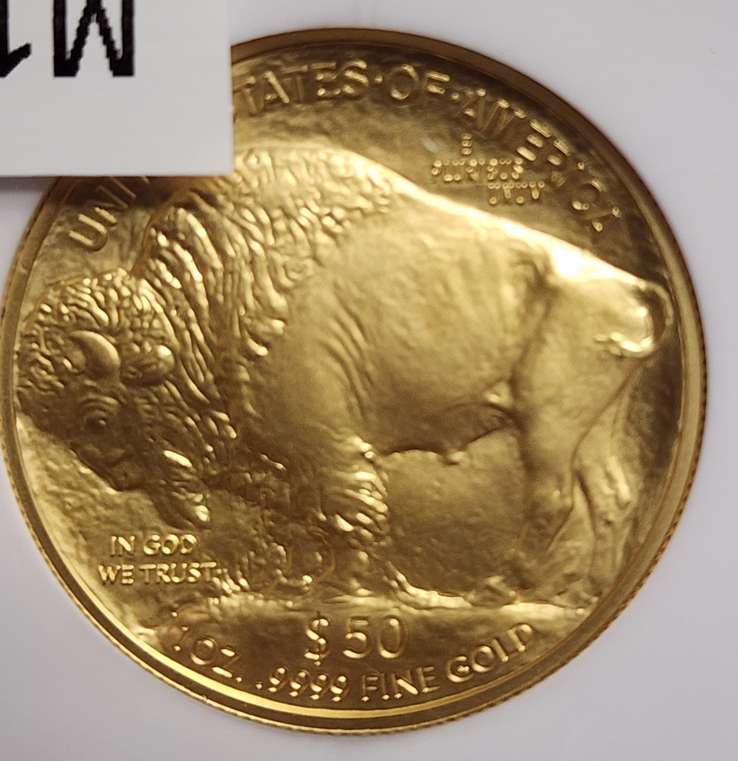 2008-W American Gold Buffalo, Burnished, 1 troy ounce, NGC MS-69, Store #G002.