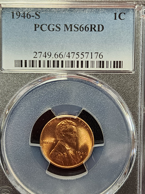 1946-S Lincoln Cent, PCGS MS66RD, Store #GCT021