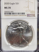 2020 American Silver Eagle, NGC MS 70, Store