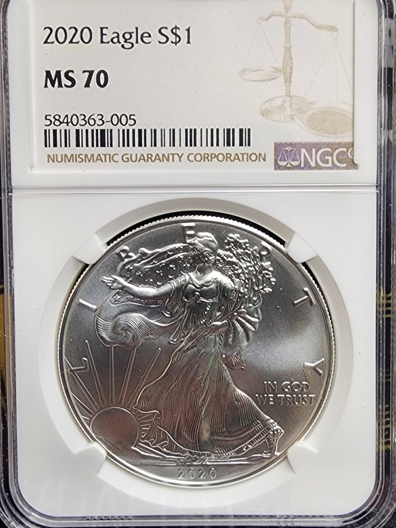 2020 American Silver Eagle, NGC MS 70, Store