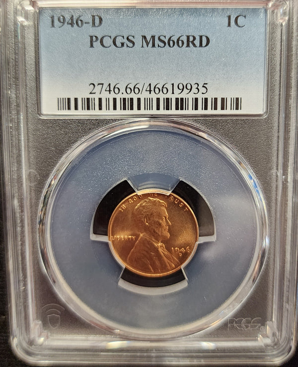 1946-D Lincoln Cent, PCGS MS66RD, Store #GCT020