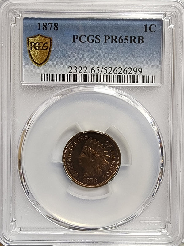 1878 Indian Head Cents, Proof Strike, PCGS PR-65 Red/Brown, Store SALE #CT0702