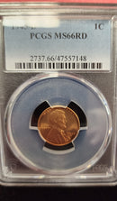 1945-D Lincoln Cent, PCGS MS66RD, Store