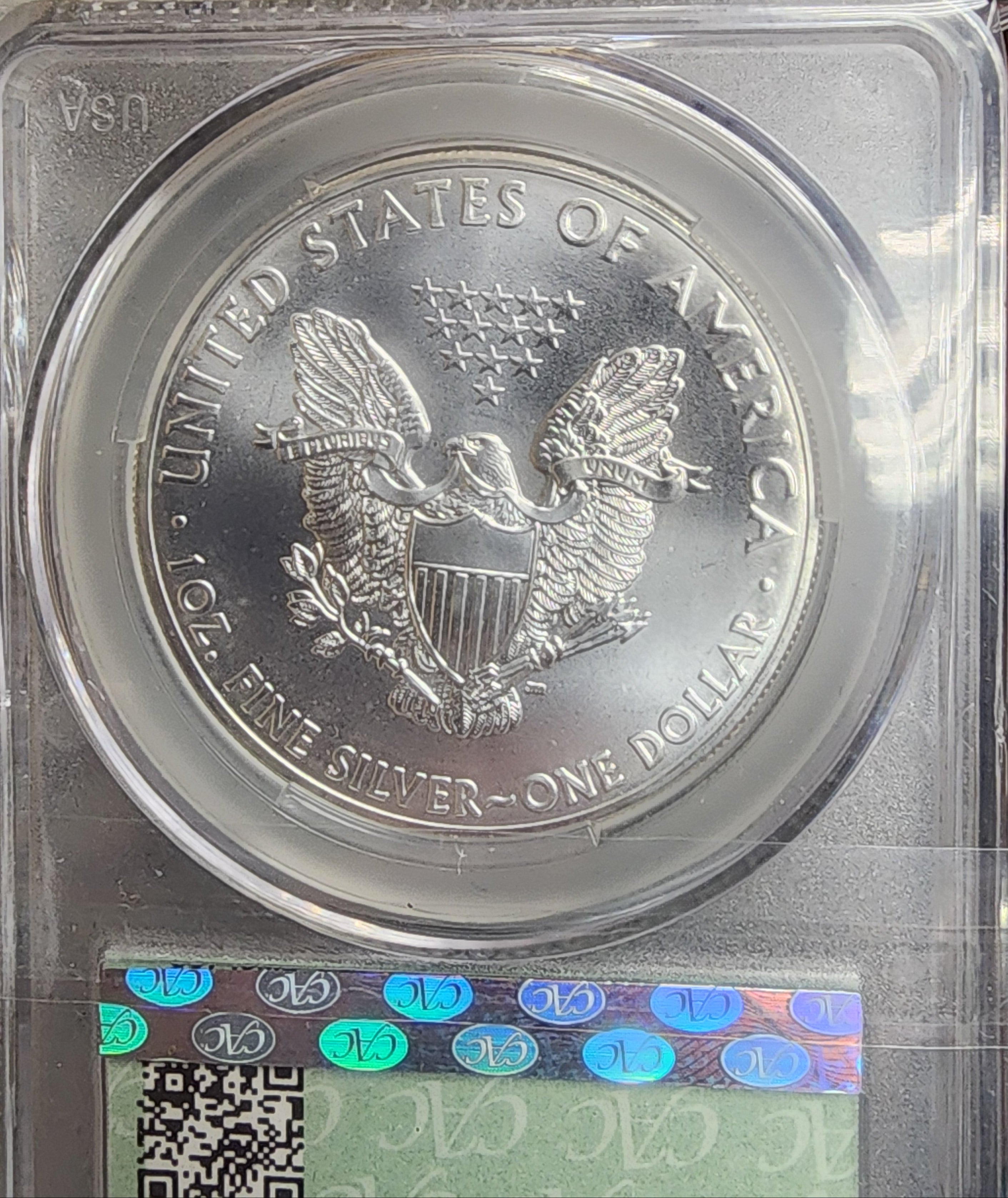 2014 American Silver Eagle, CAC Graded MS-70., Nice, Store #AE0148