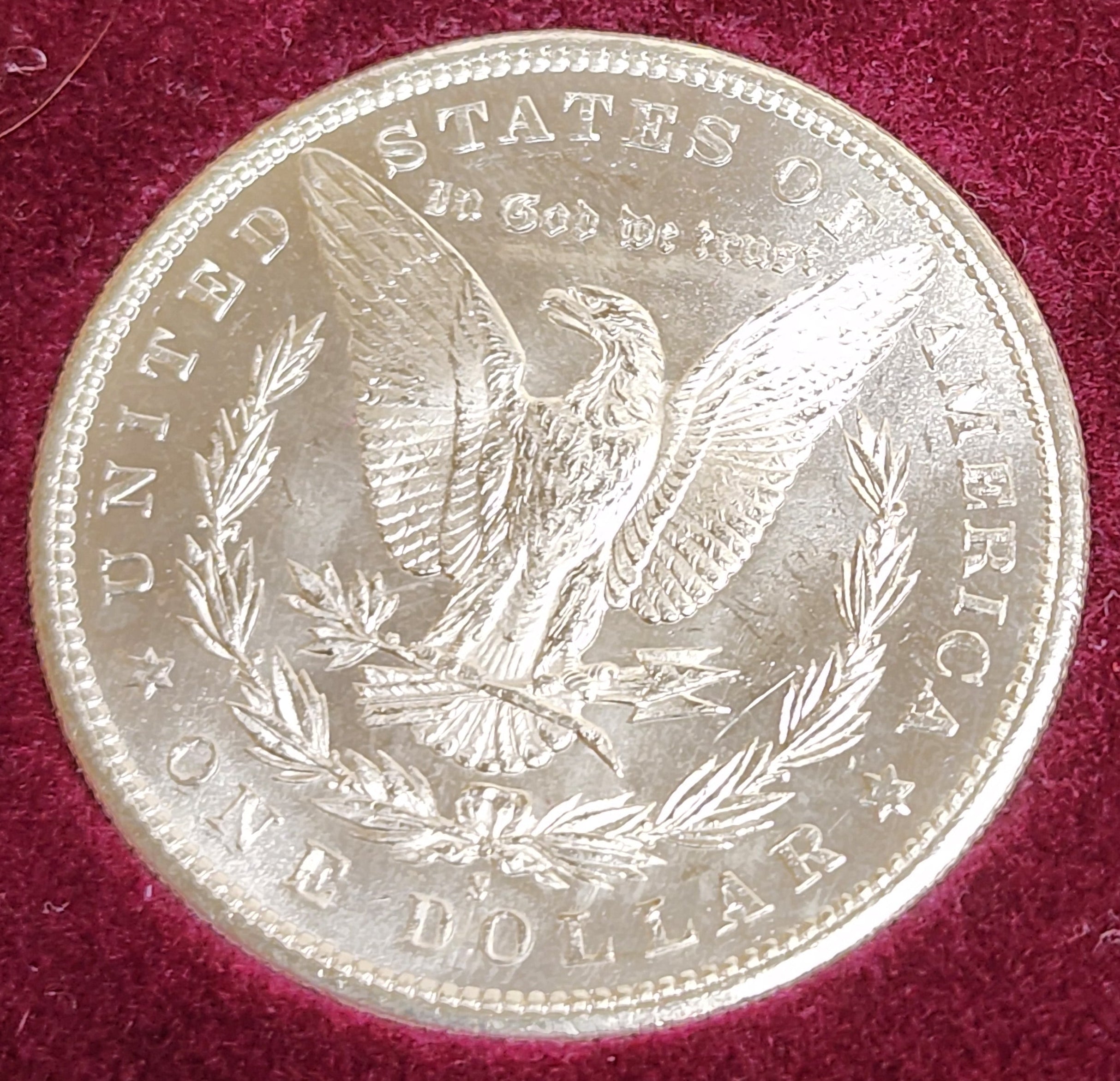 Morgan Silver Dollar, 3 Coin Set, Mint State Uncirculated Coins, Store #DR0206.
