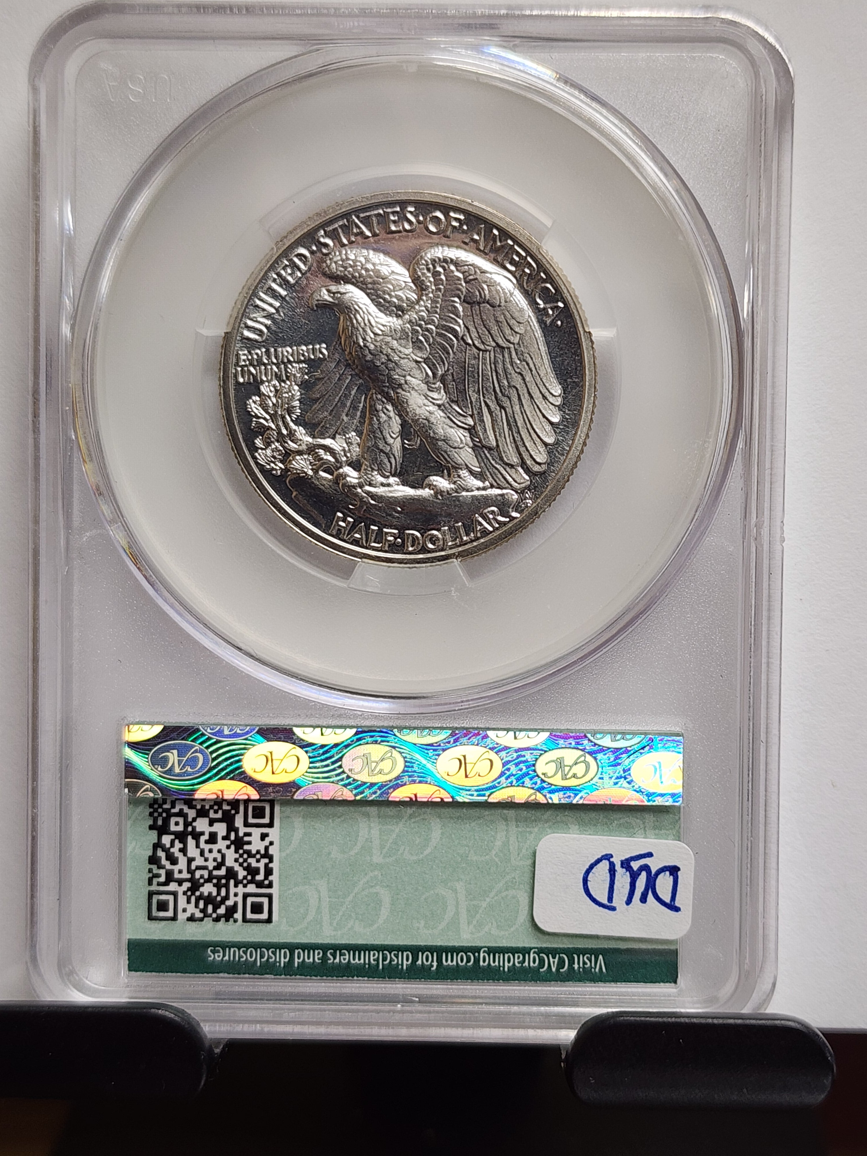 1939 Walking Liberty Silver Half Dollar, Proof Strike, CAC PF64, Store Sale #GHR092.