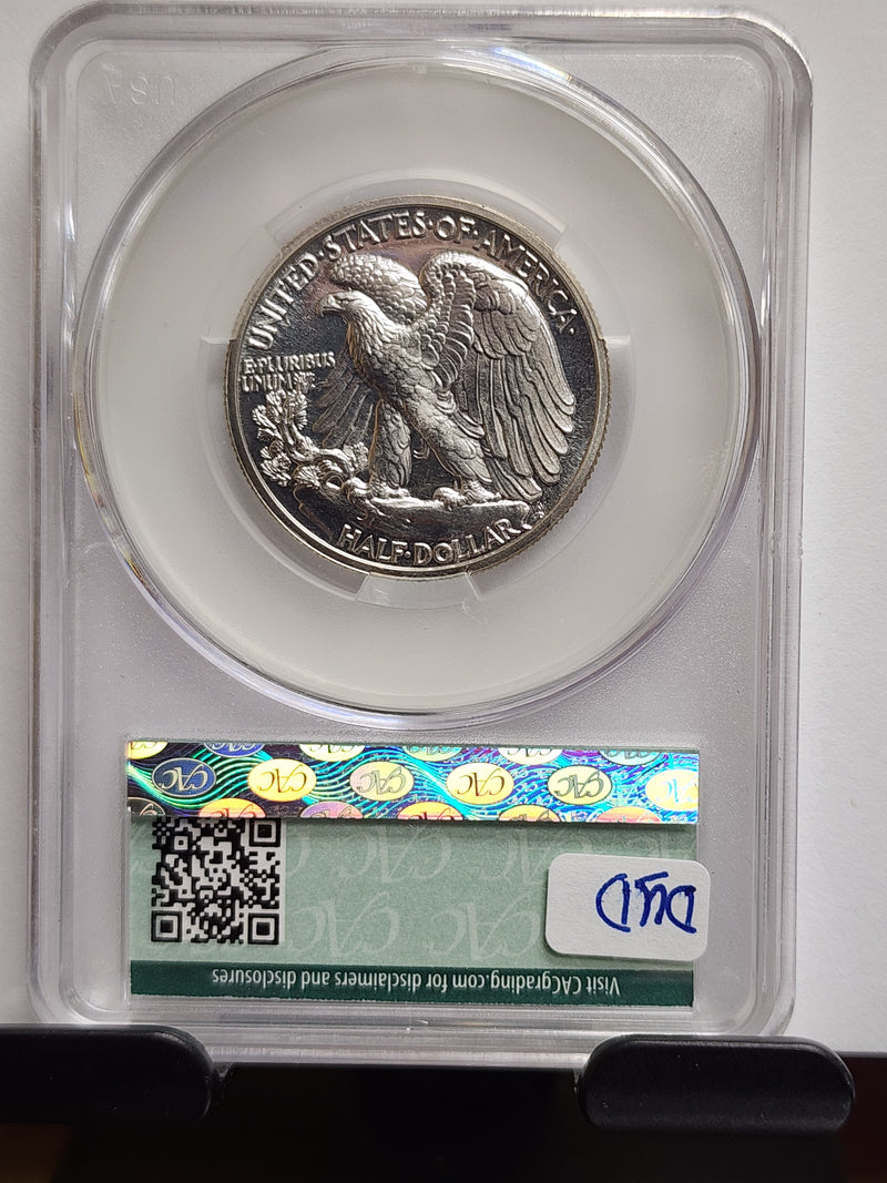 1939 Walking Liberty Silver Half Dollar, Proof Strike, CAC PF64, Store Sale