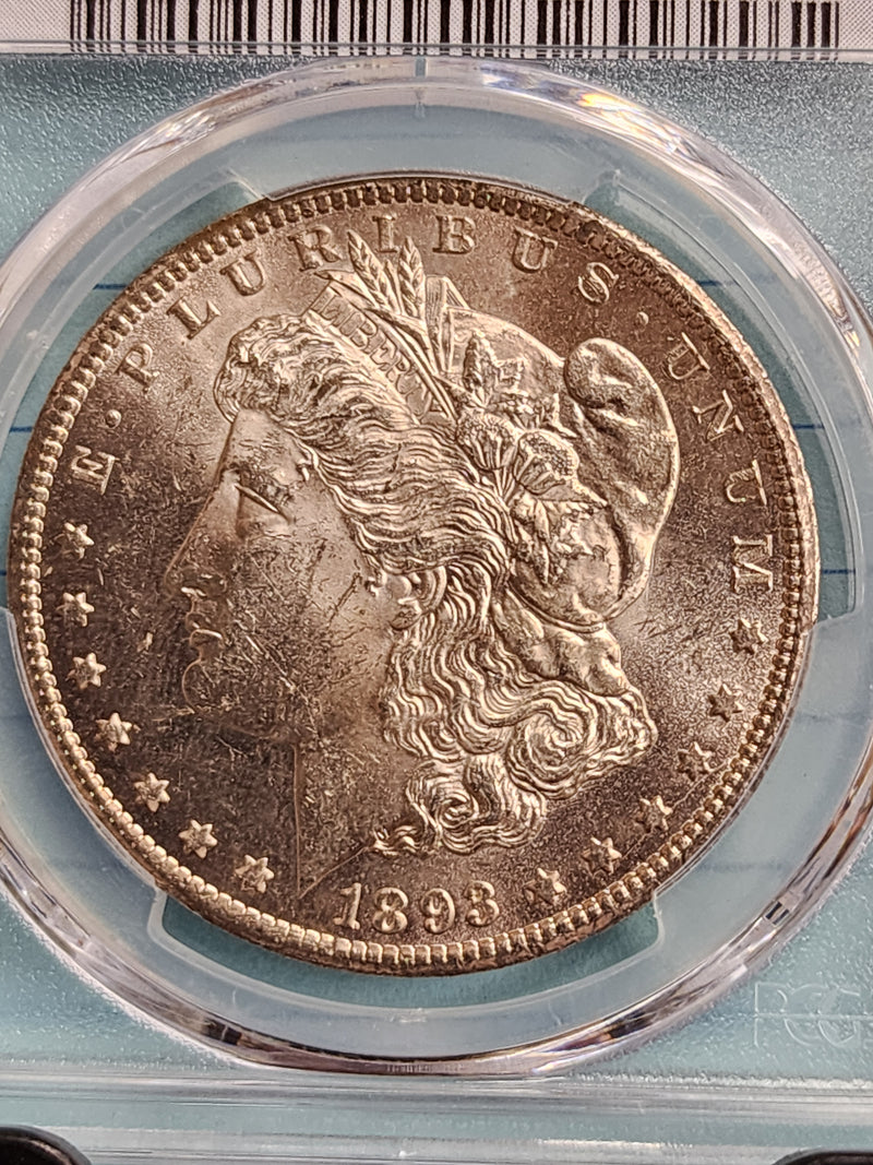 1893-CC Morgan Silver Dollar, Better Date and Grade, PCGS MS61, Store
