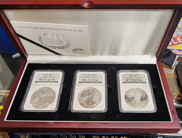2006 American Silver Eagle 3 Coin Set, All are NGC MS 70, Store Sale #AE0240