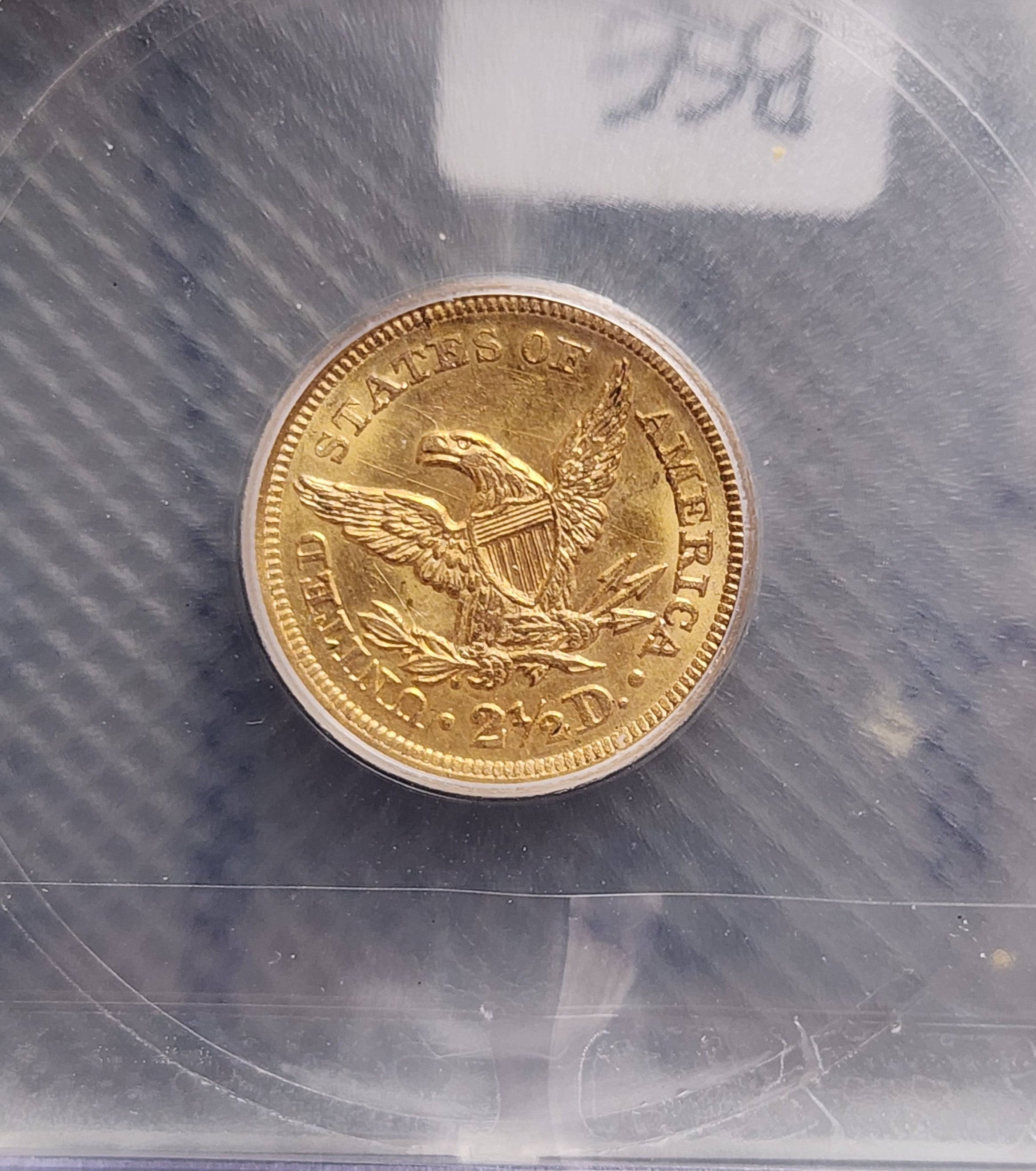 1856 $2.50 Quarter Gold Eagle, ICG MS-64, Gold Coin, Store Sale#G0096.