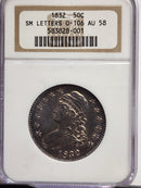 1832 Cap Bust Half Dollar, Small Letter, O-106, NGC AU-58, Store Sale