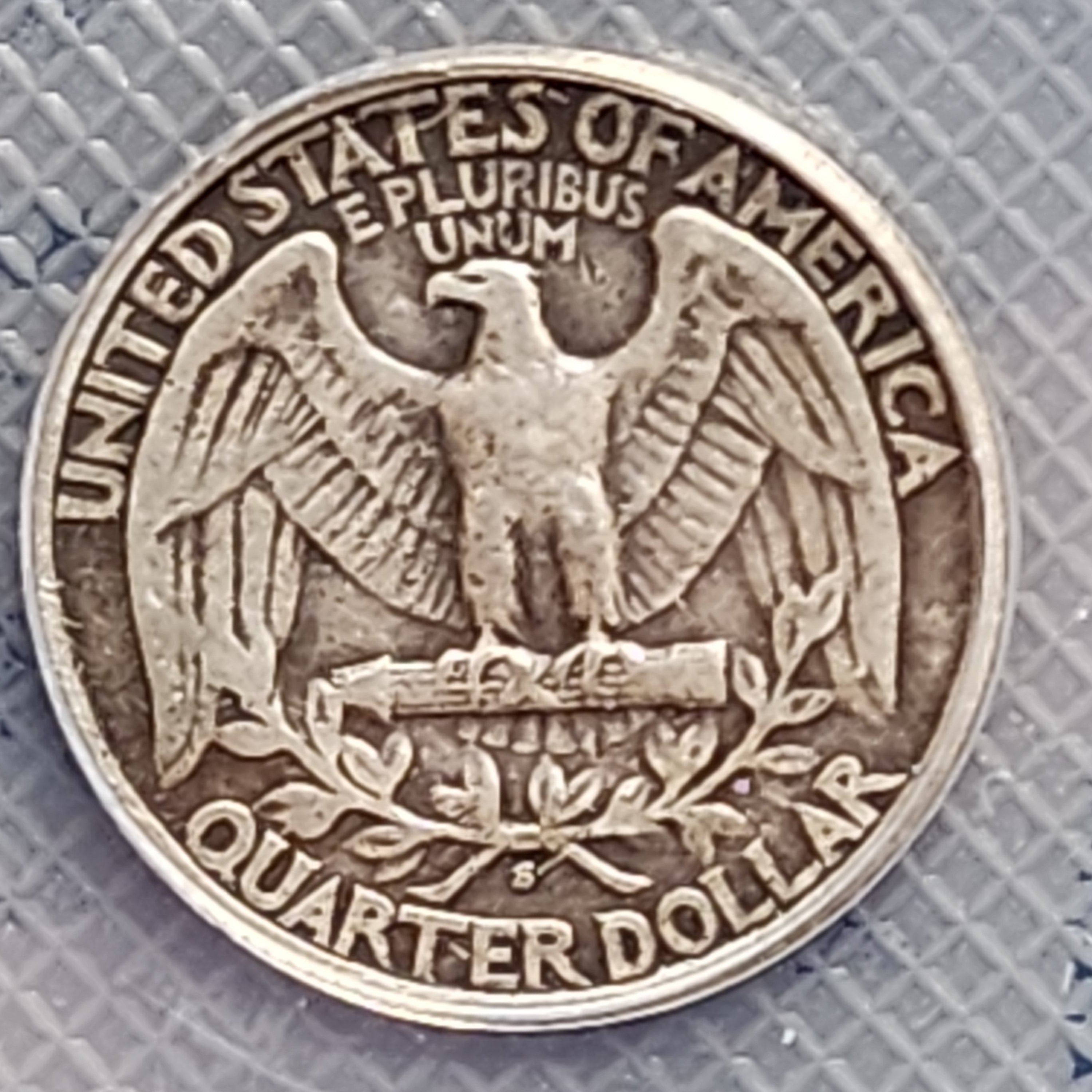 1932-S Washington Silver Quarter, KEY Date Coin, ANACS Fine-12, Store #QR1461.