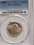 1920 Standing Liberty Silver Quarter, PCGS MS-64, Store Sale