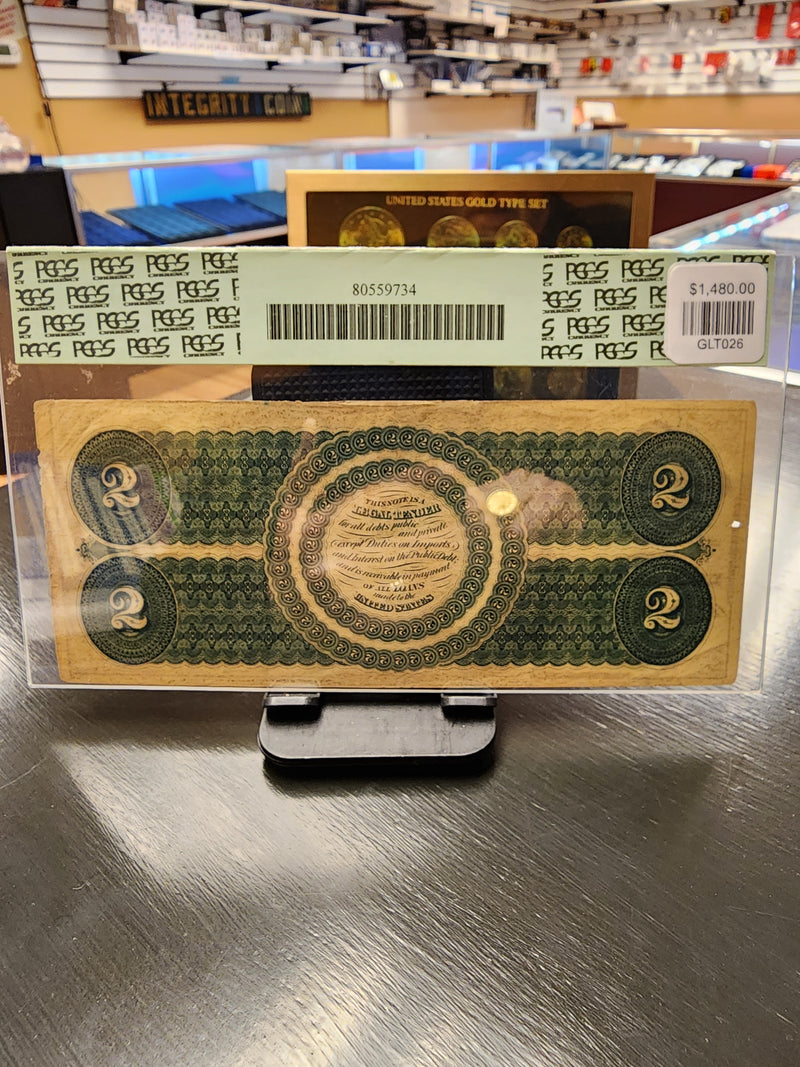 1862 $2, Legal Tender Note., PCGS XF-40.,  Store