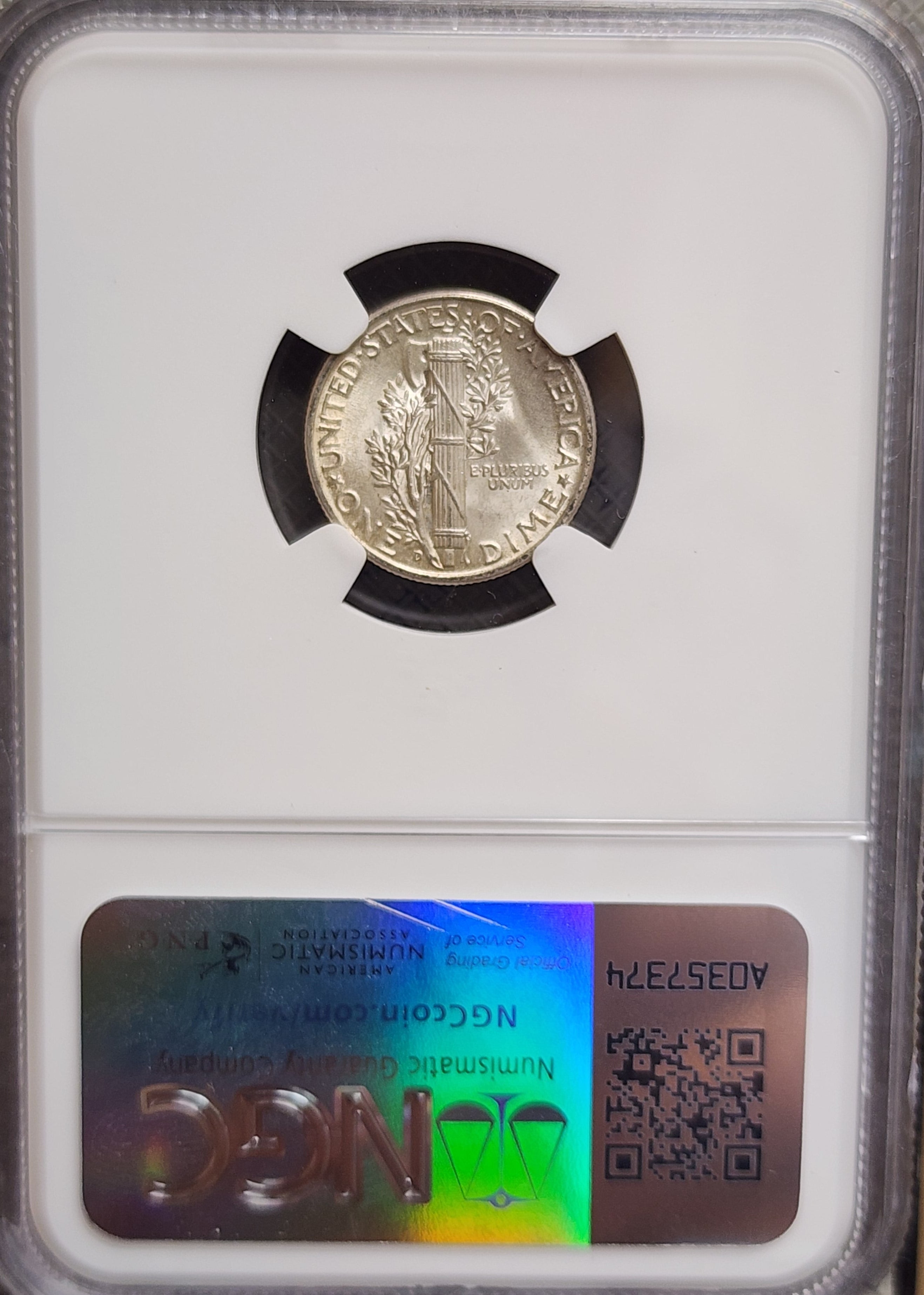 1945-D Mercury Silver Dime, NGC Brilliant Uncirculated, Store #DE0950.