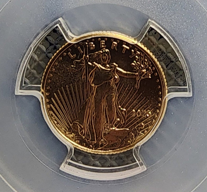 2025 $5 Gold American Eagle, 1/10 Gold Coin, PCGS Graded MS-70. Store