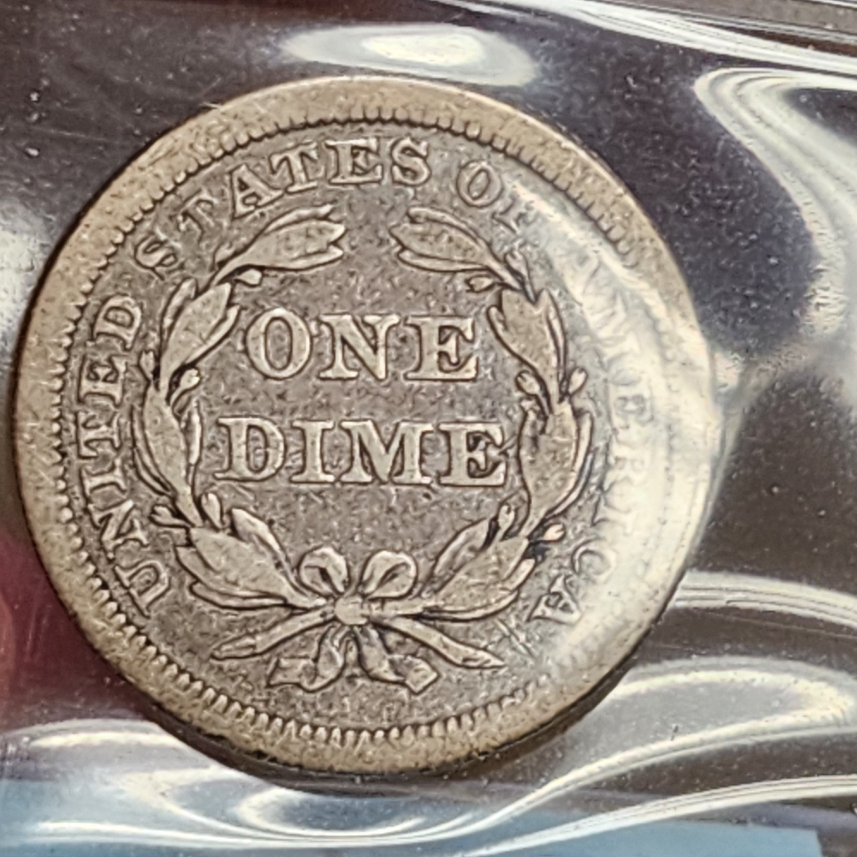 1840 Seated Liberty Dime, With Drape, Circulated Coin, Store Sale #DE678.