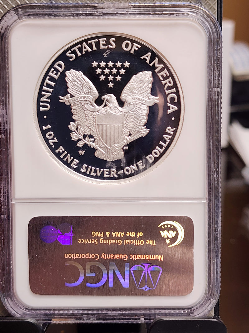 2007-W Proof American Silver Eagle. NGC PF-70 Ultra Cameo. Store