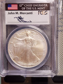 2007-W Silver Eagle $1. PCGS MS-69., Burnished Strike.  Store