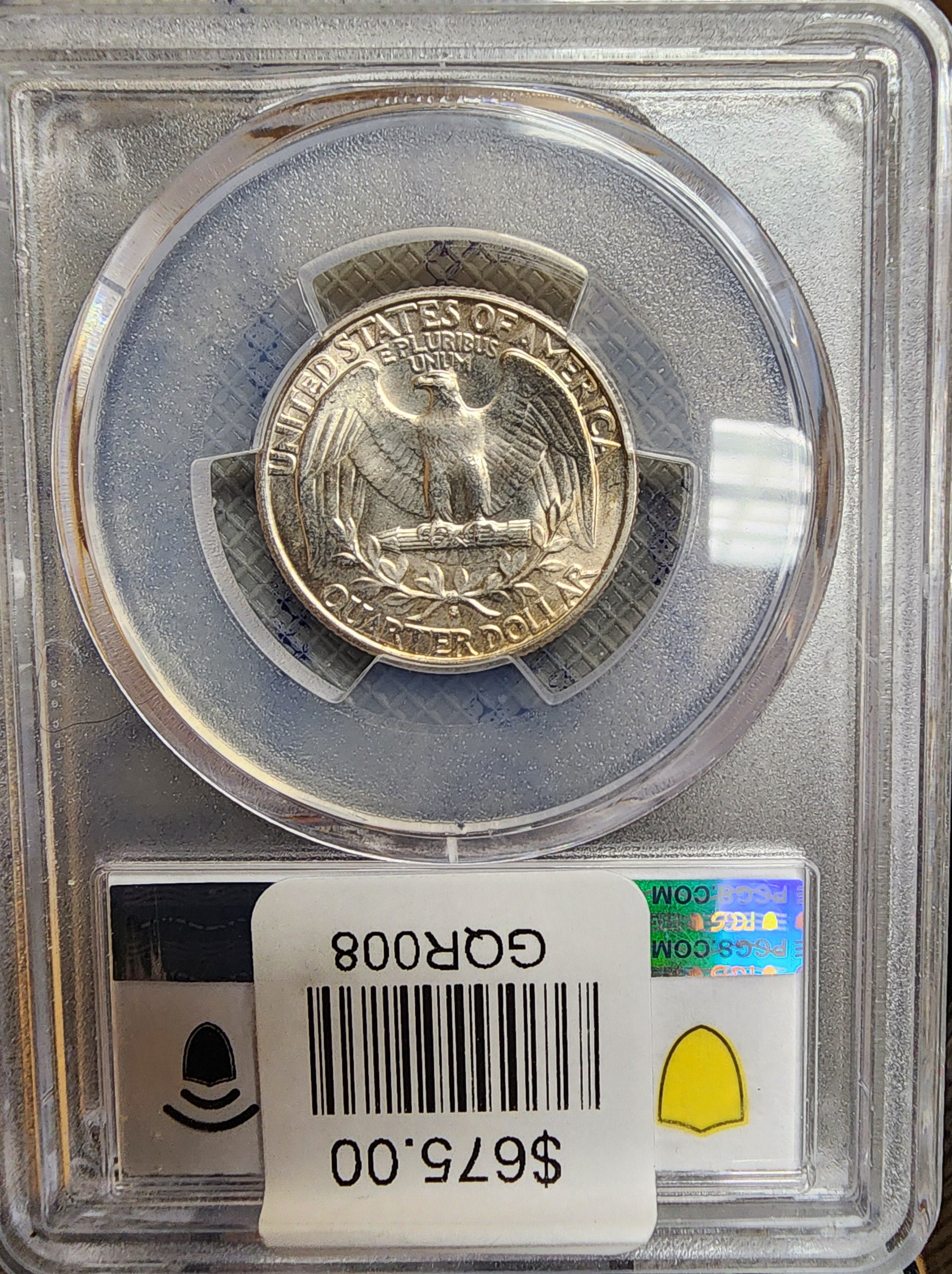 1932-S Washington Silver Quarter, PCGS MS-63., Key Date Collectible Coin. Store #QR1462.