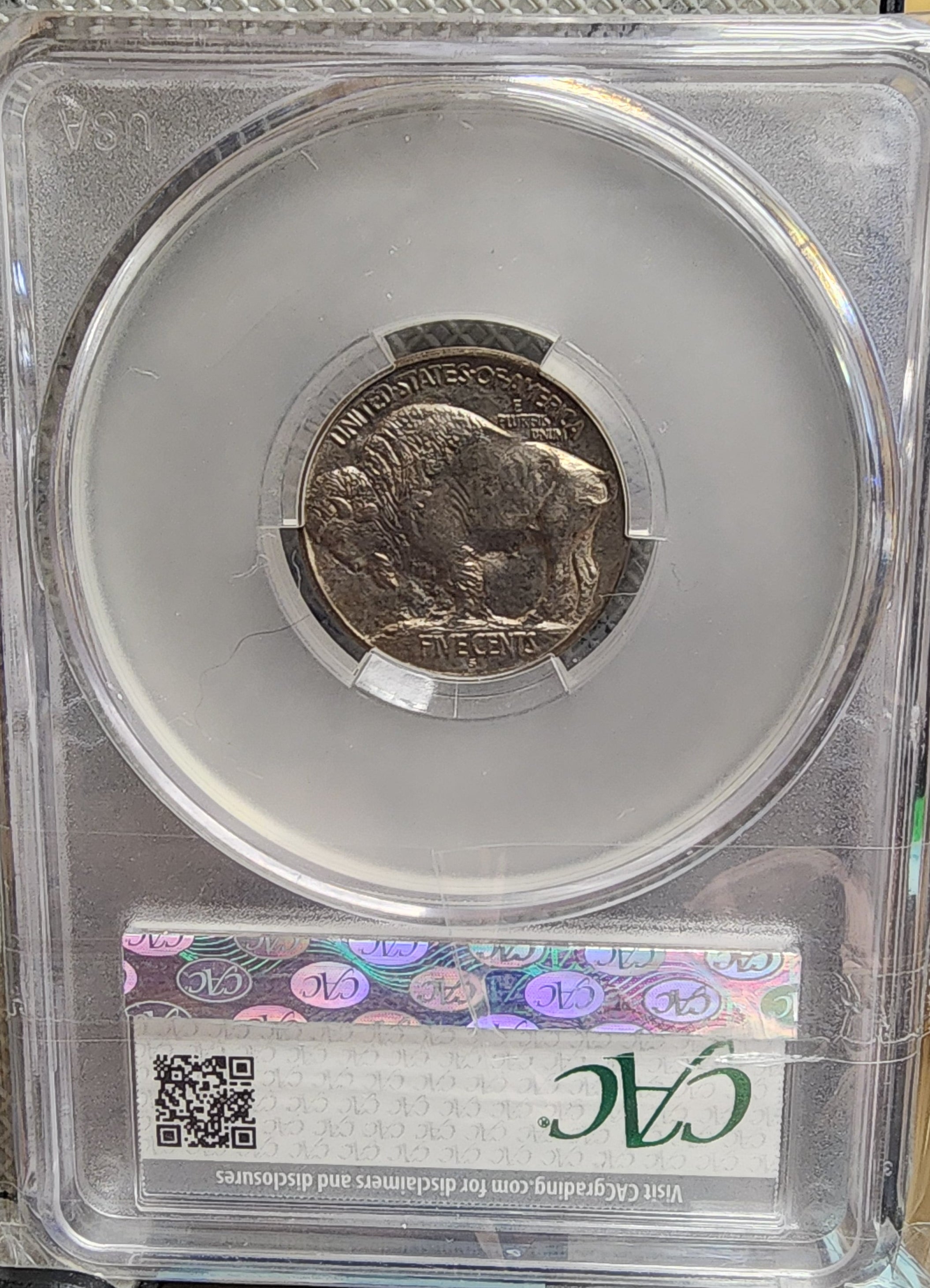 1913-S Buffalo Nickel, Better Type-1, Date, CAC MS-63, Store SALE #GNL028.
