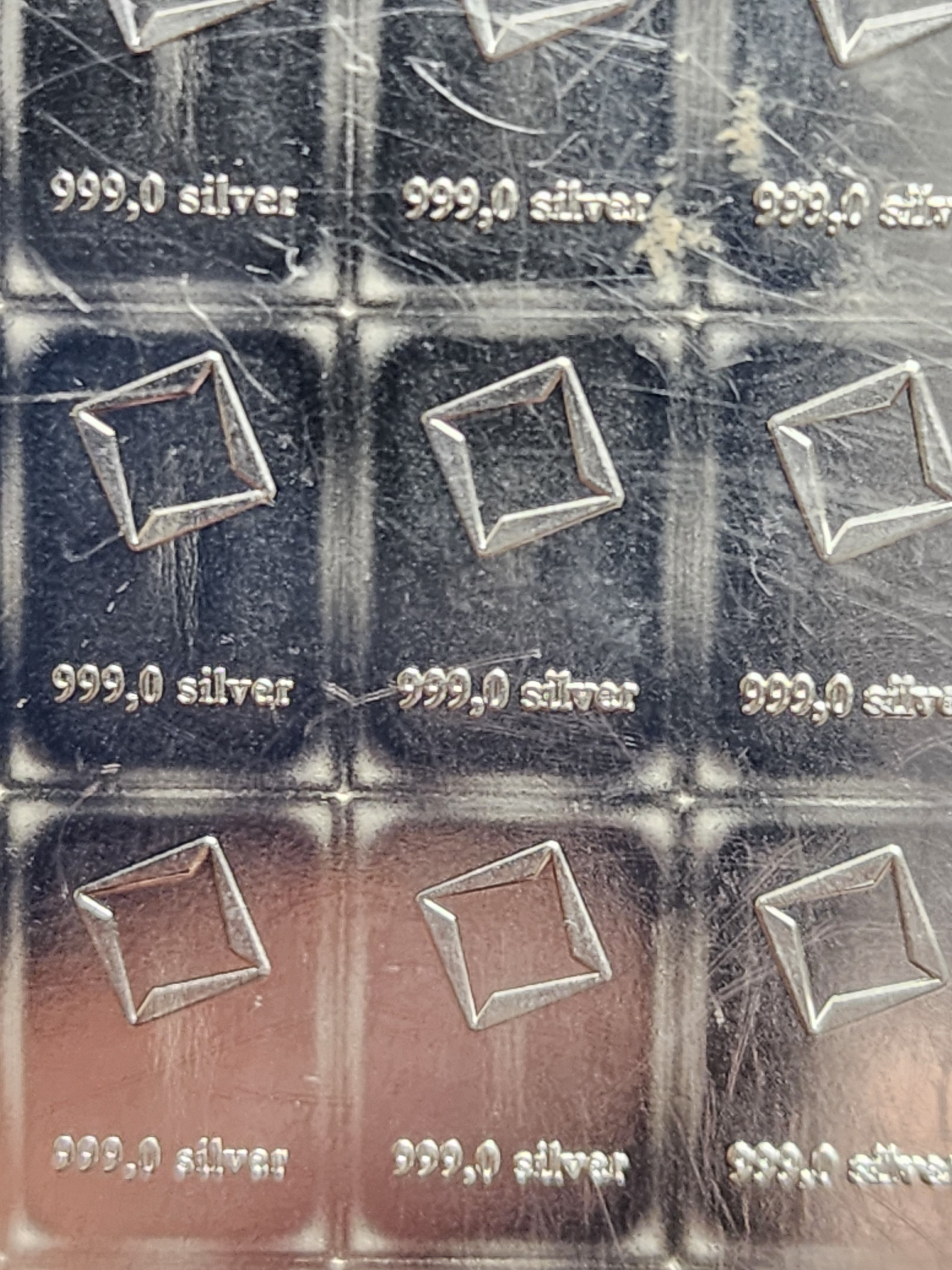 Valcambi Suisse, Silver CombiBar. 100 Gram Bar, 1 each x 100 Grams. #SR008