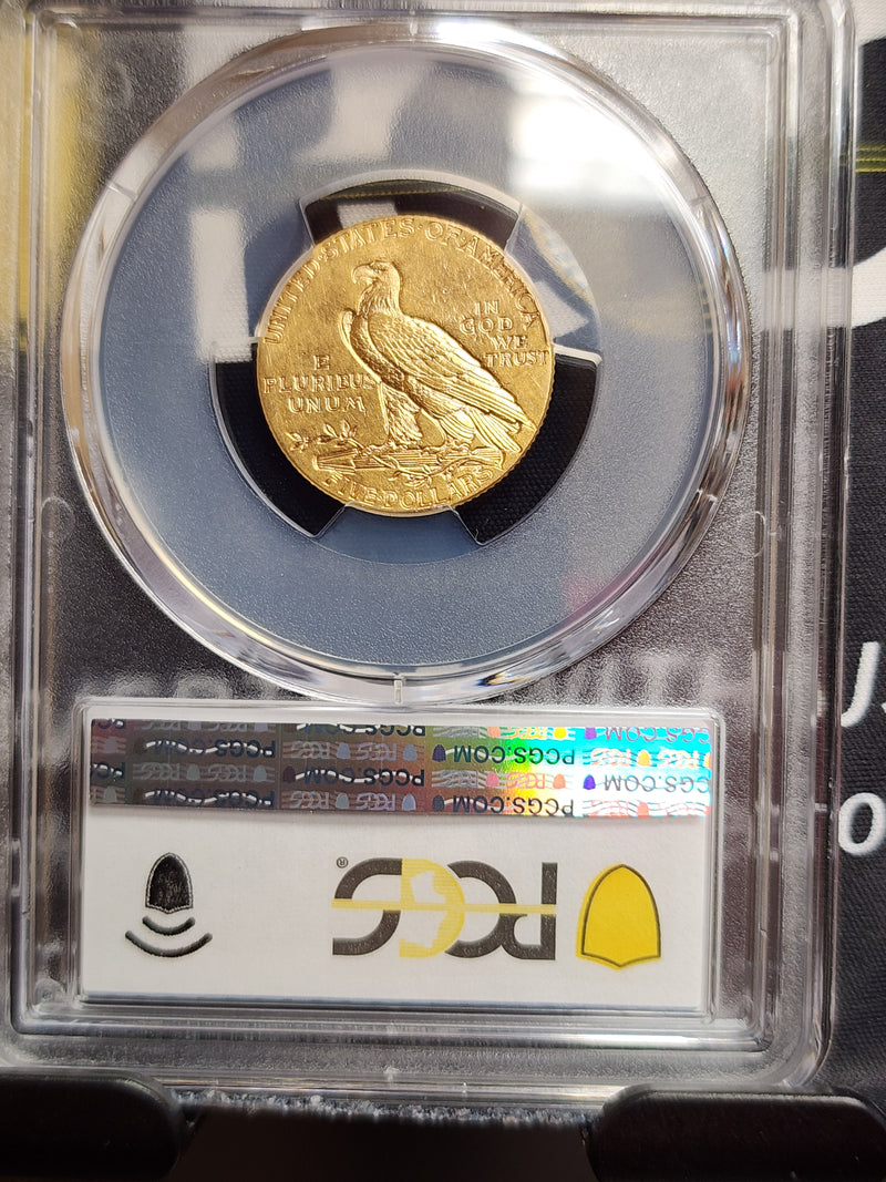 1913 $5 Gold Indian Half Eagle, PCGS AU-58, Gold Coin, Store Sale