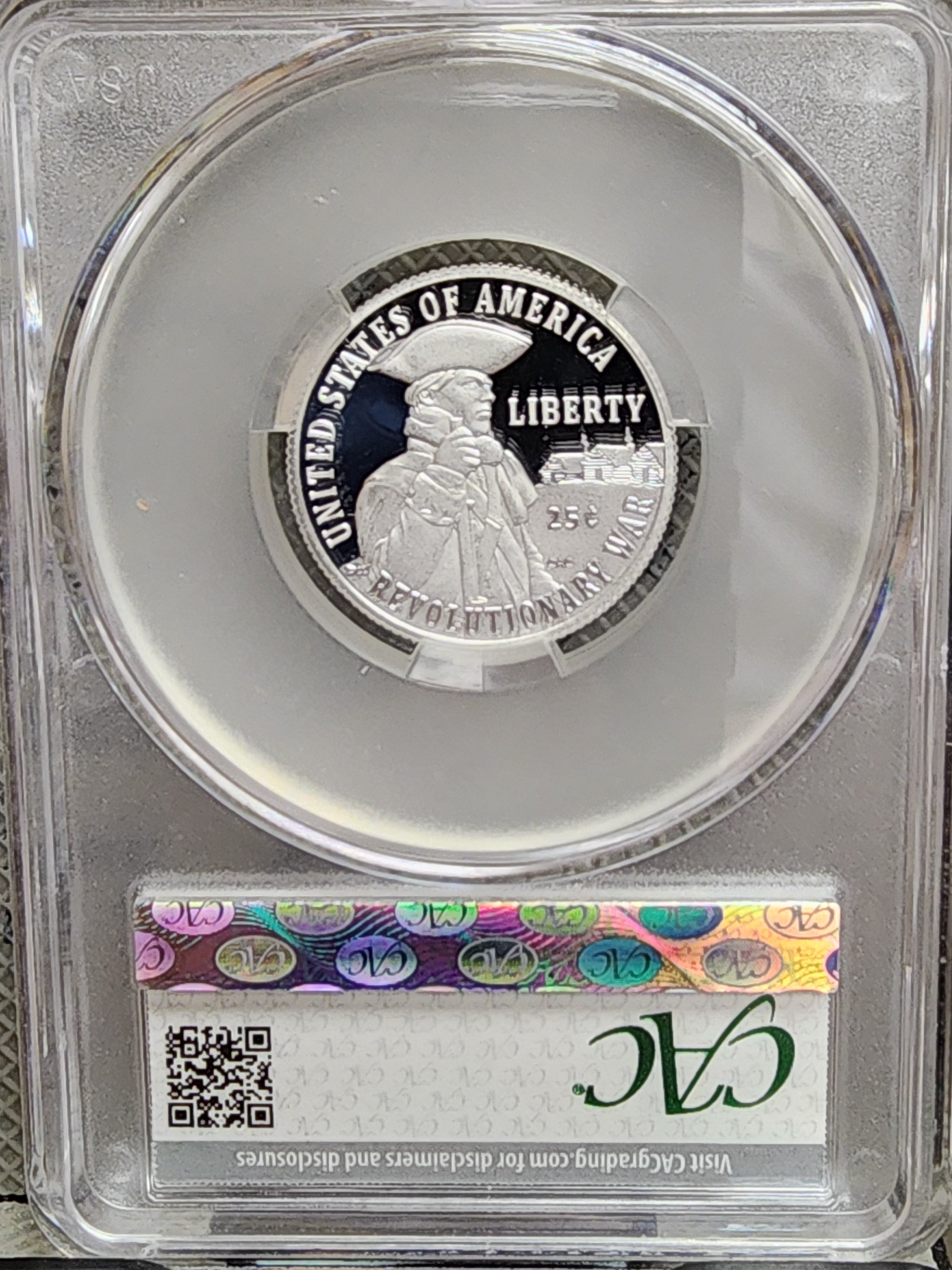 1776-2026-S Silver, Revolutionary War Quarter, CAC PR-69, Store #QR1947.