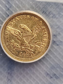 1868-S $2.50 Quarter Gold Eagle, ICG AU-58, Gold Coin, Store Sale