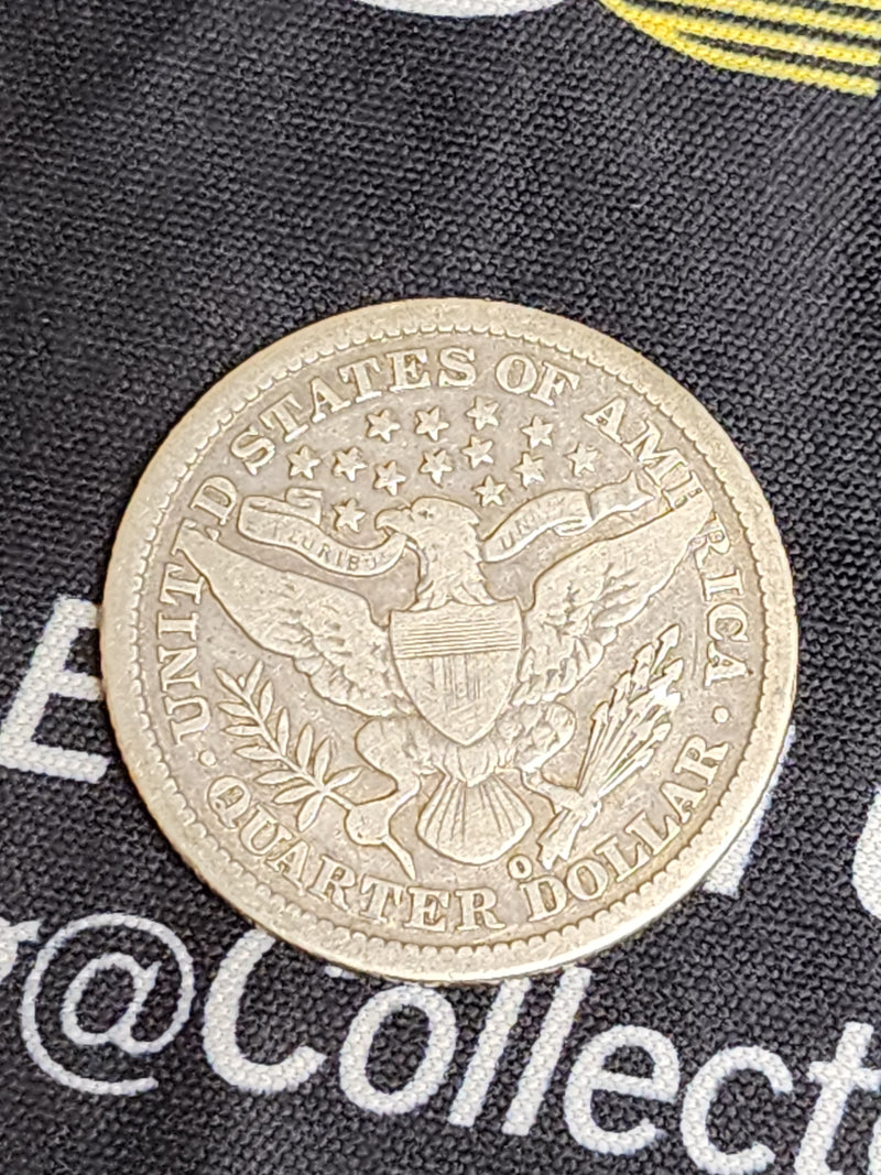 1894-O Barber Silver Quarter., Very Good Circulated Coin, Store