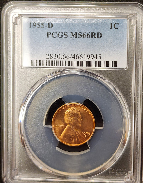 1955-D Lincoln Cent, PCGS MS66RD, Store #GCT028