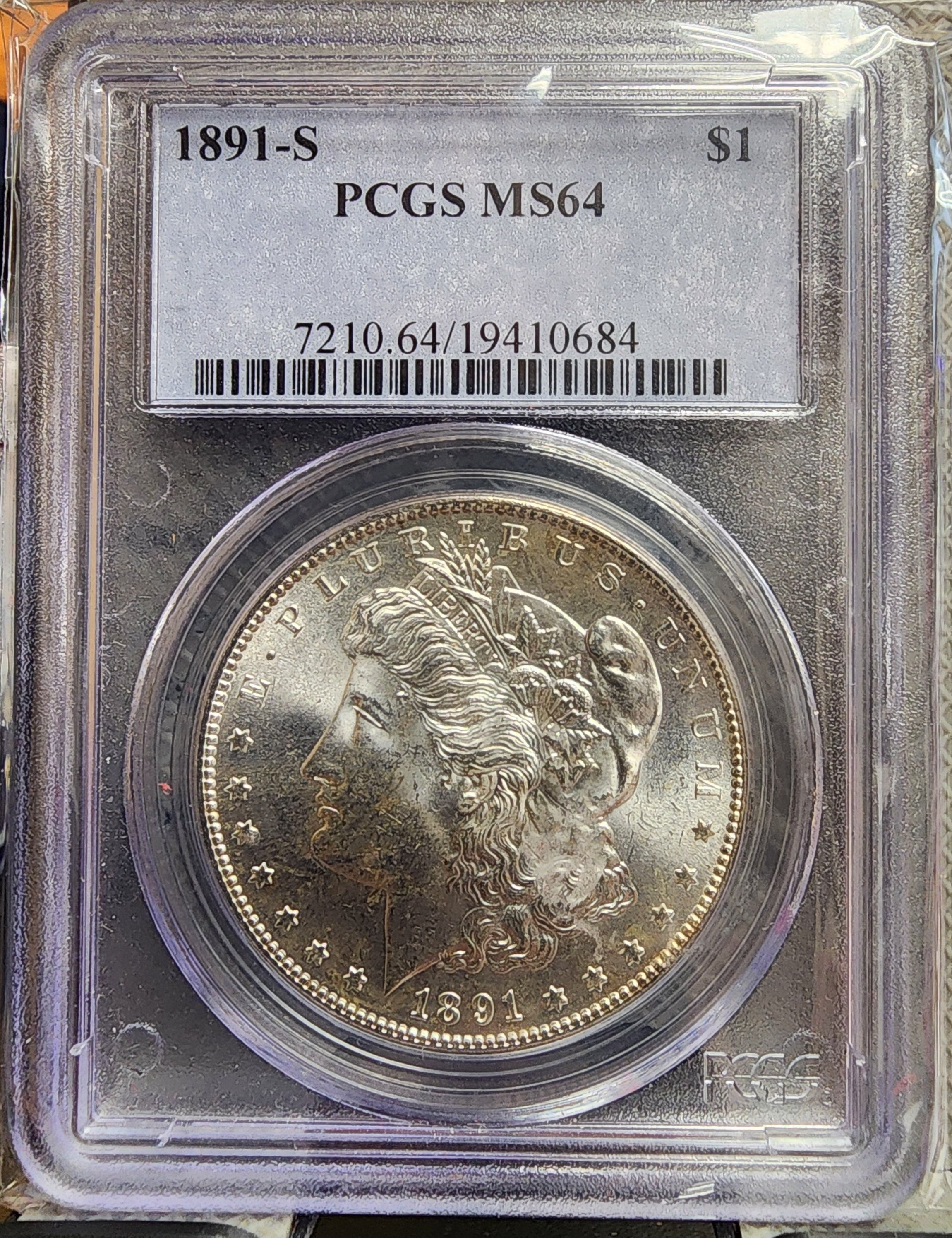 1891-S Morgan Silver Dollar, PCGS MS-64. Uncirculated Coin, SALE #DR0583.