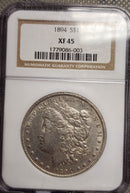 1894 Morgan Silver Dollar., PCGS XF-45., Semi-KEY., Store SALE