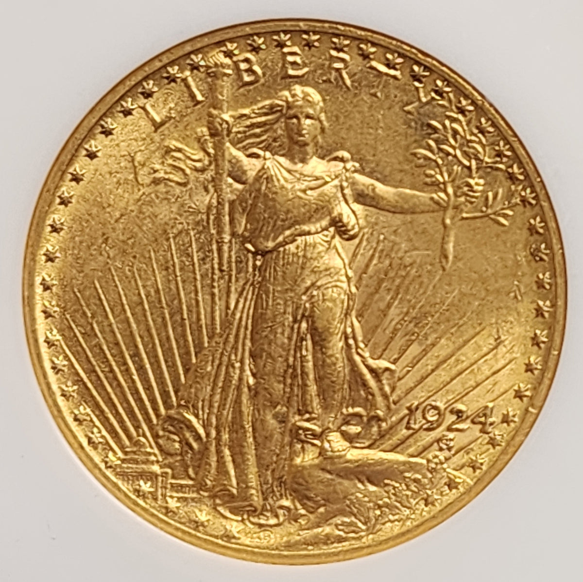 1924 $20 Gold Double Eagle, Saint, NGC MS-62, Uncirculated Coin, Store #G0122.