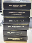2021 Morgan and Peace 6 Coin Commemorative Set, PCGS MS 70, Store